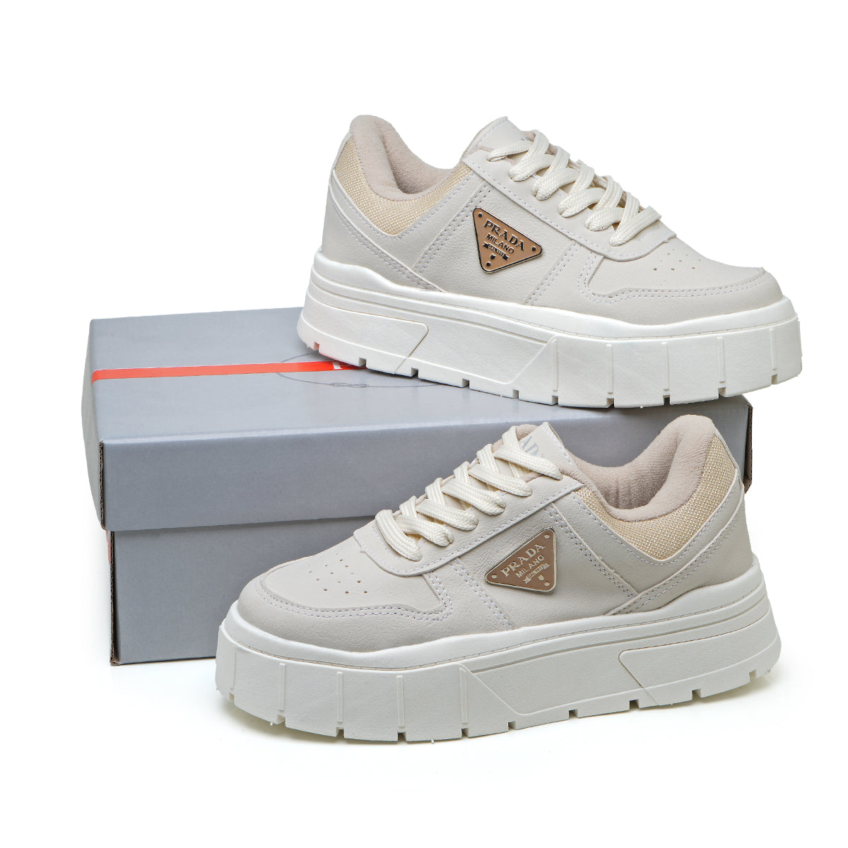 Prada Millano (Nude/Branco)