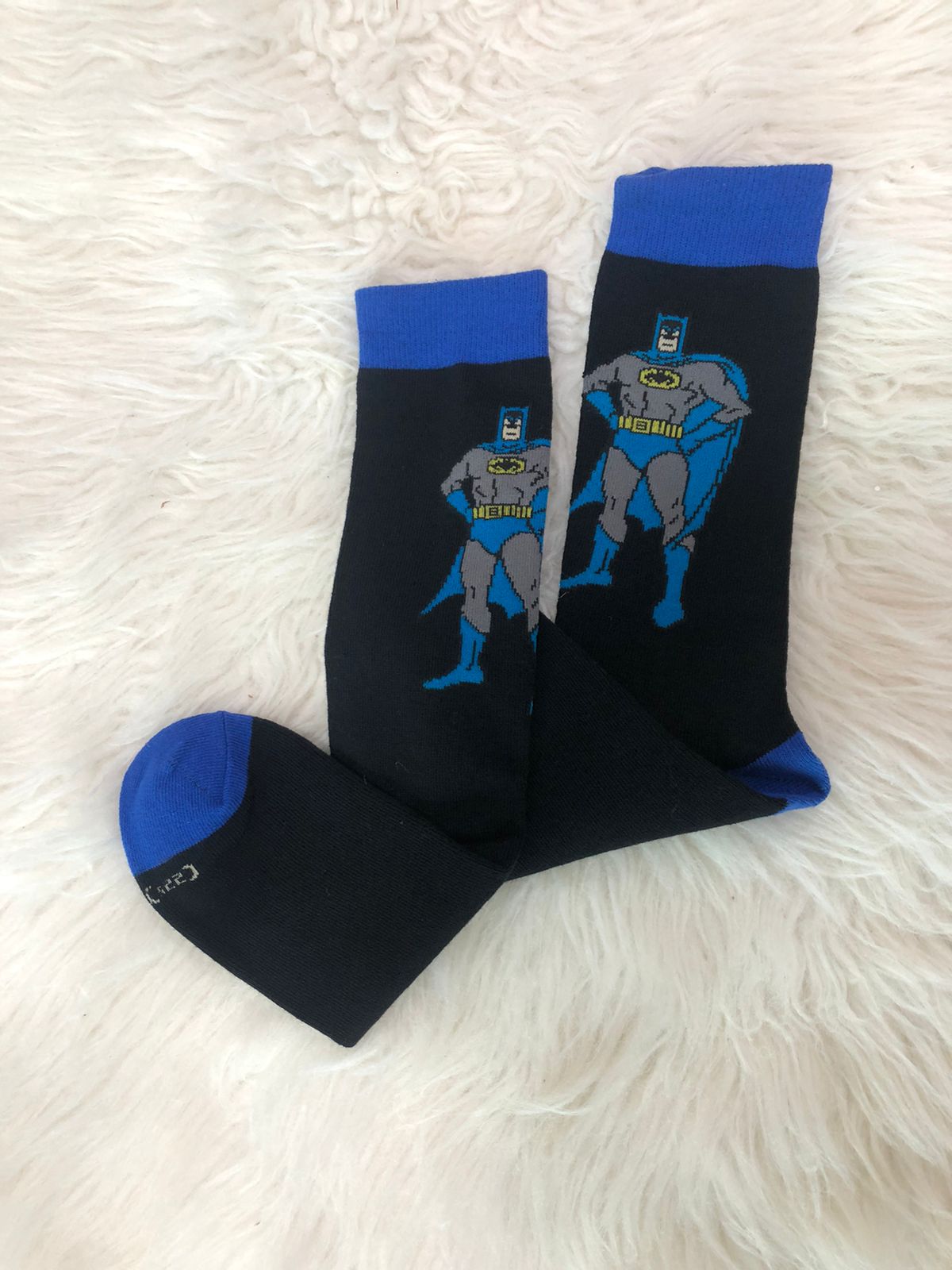MEIA CANO LONGO ALGODÃO PERSONAGEM BATMAN
