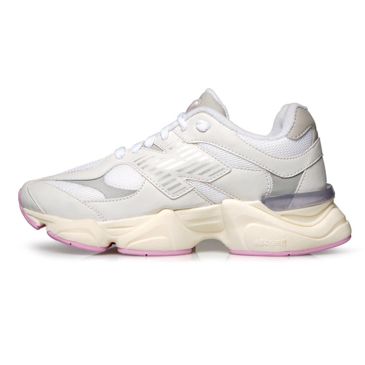 New balance 9060 (Branco/cinza/rosa bb)