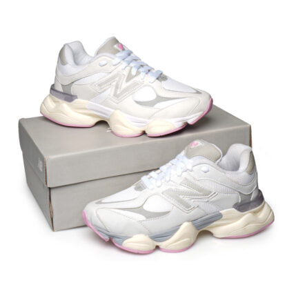 New balance 9060 (Branco/cinza/rosa bb)