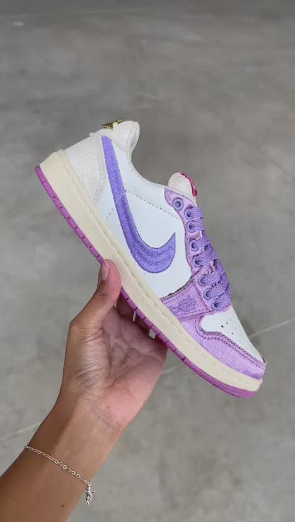 Nike Air Jordan 1 Retro Low OG Trophy Room Away (Branco/Lilás)