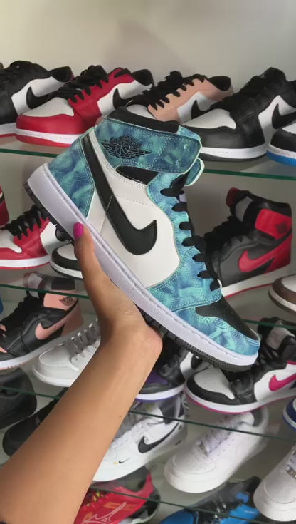 Nike Air Jordan 1 High ‘Tie Dye’ (Azul/Preto)