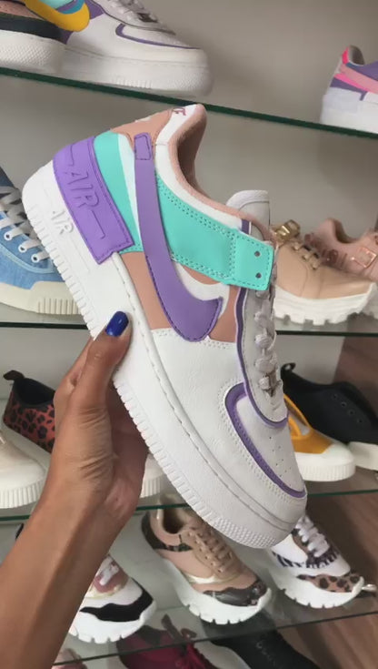 Nike Air Force Shadow (Bege/Lilás)