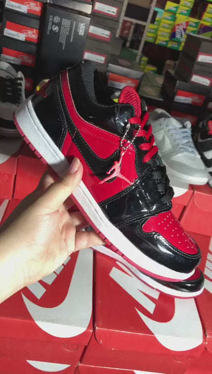 Nike Air Jordan Low Premium (Preto/Vermelho/Verniz)